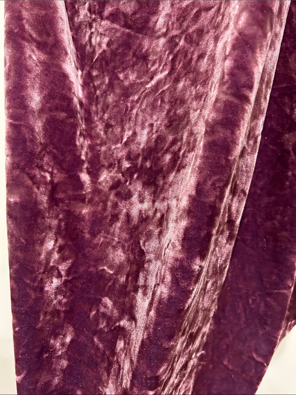 Vintage Y2K Lilac Wine Velvet Slip Mini Dress in Dusty Plum large women’s purple - Picture 5 of 7